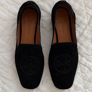 Tory Burch Women's Black Suede Loafers